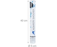 Kodustaar 40 cm mėlynas-sidabrinis konfeti šautuvas