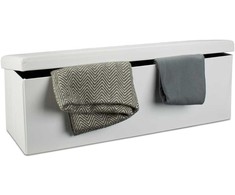 Relaxdays Laikymo pufas, 114x38x38 cm, juodas