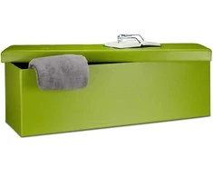 Relaxdays Laikymo suoliukas, 114x38x38 cm, dirbtinė oda