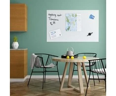 Relaxdays Magnetinė stiklinė rašymo lenta, 100x60 cm, balta