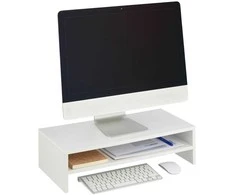 Laikiklis Relaxdays Monitoriaus stovas, 14.5x54x25.5 cm, balta