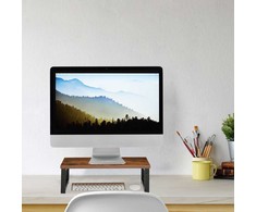 Laikiklis Relaxdays Monitoriaus stovas, 15x40x23 cm, ruda, juoda