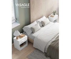 Songmics Naktinis staliukas, 39x27,6x41 cm, balta