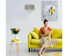 Relaxdays Pakabinamas šviestuvas, 129x32 cm, pilka