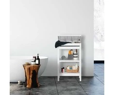 Relaxdays Pastatoma lentyna, 76,5x46x29,5 cm, balta