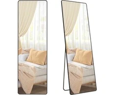 Songmics Pilno ilgio veidrodis, 160x50x1,3 cm, juodas