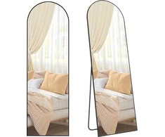 Songmics Pilno ilgio veidrodis, 160x50x1,3 cm, juodas