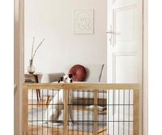 Relaxdays Natūraliai rudos spalvos saugos varteliai 56 cm