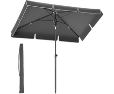 Songmics Balkono skėtis 200 x 125 cm pilkos spalvos