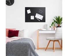 Relaxdays Sausai nuvaloma lenta, magnetinis stiklas, 60x40 cm, juoda