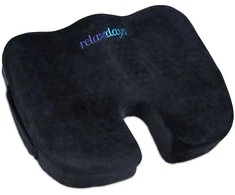 Relaxdays Sėdimoji pagalvėlė, 7x46x36 cm, juoda