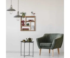 Relaxdays Sieninė lentyna, 5 lentynos, riešutas