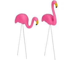Relaxdays Sodo dekoracijų rinkinys, flamingas, 70x31.5x7.5 cm, rožinė