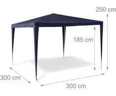 Relaxdays Sodo pavėsinė, 2,5 x 3 x 3 m, mėlyna