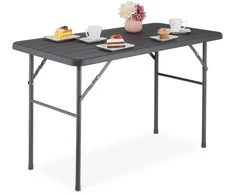 Relaxdays Sodo stalas, 74x118x60 cm, pilka
