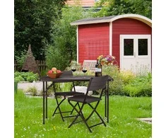 Relaxdays Sodo stalas, 74x120x60 cm, rudas
