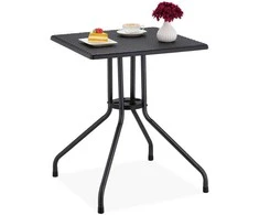Relaxdays Sodo stalas, 75x61x61 cm, juodas