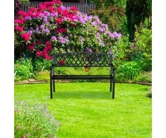 Relaxdays Sodo suoliukas, 86.5x127.5x58.5 cm, juodas