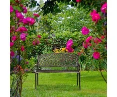 Relaxdays Sodo suoliukas, metalas, 102x60x82 cm, juoda