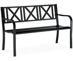 Relaxdays Sodo suoliukas, metalas, 81x127x56 cm, juoda