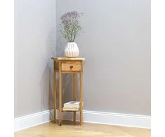 Relaxdays Šoninis staliukas, riešutas, 60x25x25 cm, rudas