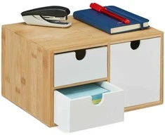 Relaxdays Stalo organizatorius, 14.5x25x20 cm, balta