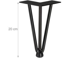 Lova Relaxdays Segtuko formos kojelės su 3 skersiniais, 4 vnt. rinkinys