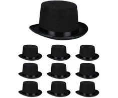 Relaxdays Top Hat rinkinys, 13x26x31 cm, juoda