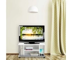Relaxdays TV staliukas, 41,5x80x40 cm, balta