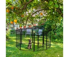 Relaxdays Vados gardas, 120x76.5x235 cm, juodas
