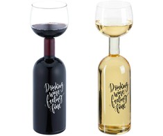 Kodustaar Vyno butelis „Drinking wine feeling fine“