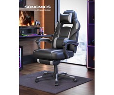 Songmics Žaidimų kėdė, 70.9x65.5x119.7 cm, juoda