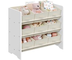 Songmics Žaislų organizatorius, 62,5x29,5x60 cm, balta