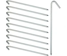 Relaxdays Žemės inkarų komplektas, 39x6.5x1 cm, sidabrinė
