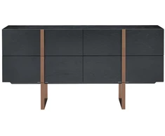 Komoda, 180 x 90 x 43 cm, Hudson, juoda