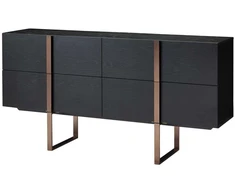 Komoda, 180 x 90 x 43 cm, Hudson, juoda