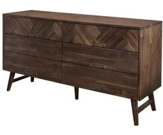 Komoda Ashton, 155 x 80 x 45 cm, tamsiai ruda