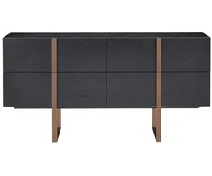 Komoda, 180 x 90 x 43 cm, Hudson, juoda