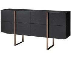 Komoda, 180 x 90 x 43 cm, Hudson, juoda