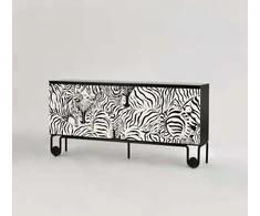 Komoda su durelėmis, Zebra, Stilig, juoda