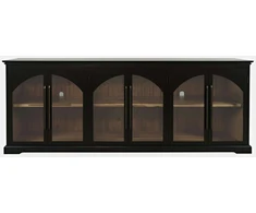 Komoda su durelėmis, Avola, 244 x 91,5 x 43 cm, juoda