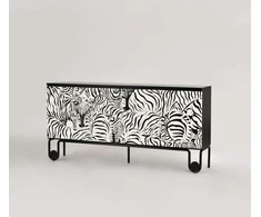 Komoda su durelėmis, Zebra, Stilig, juoda