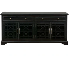 Av275-9 Komoda 4D/2S Avola Antique Juodas