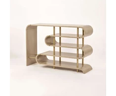 Konsolinis staliukas, 122 x 81 x 36 cm, Stilig, smėlio spalvos