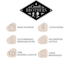 Kvapioji žvakė, Candle Brothers, 15x10 cm, oranžinė