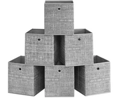 Songmics Dėžutė 26cm rinkinyje 6 pilkai margi