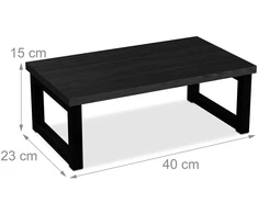 Laikiklis Relaxdays Monitoriaus stovėtojas, pramoninio stiliaus, 15x40x23 cm, juodas