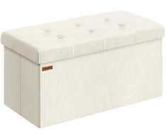 Songmics Pufas, 38x76x38 cm, kreminis