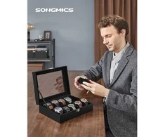 Songmics Laikrodžių dėžutė 10 laikrodžių
