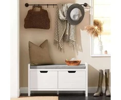 Laikymo suoliukas, SoBuy FSR63-II-W, 91x30x50 cm, baltas